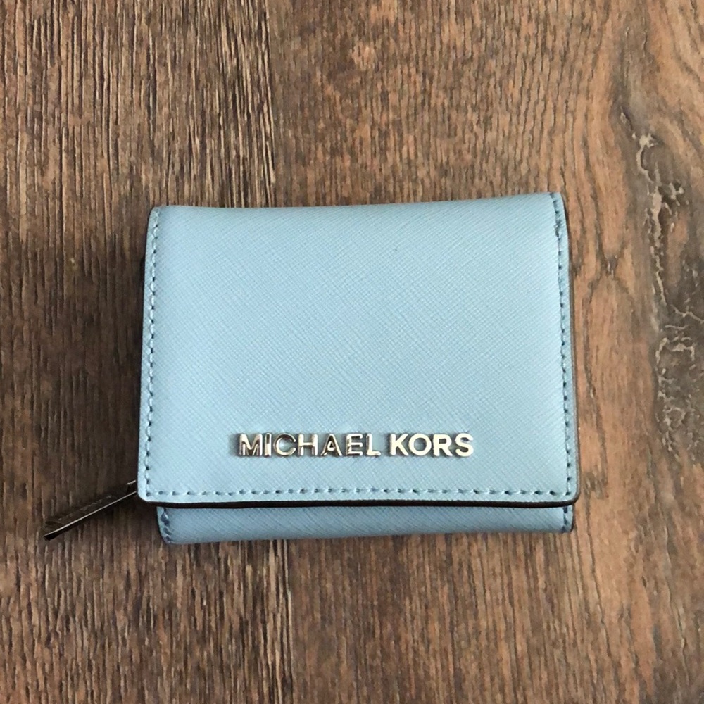 Michael Kors light blue wallet